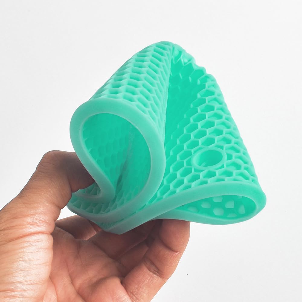 homEdge Silicone Trivets Mat, 6 Packs Multipurpose Non Slip Heat Resistant Pot Holder-Mint Green