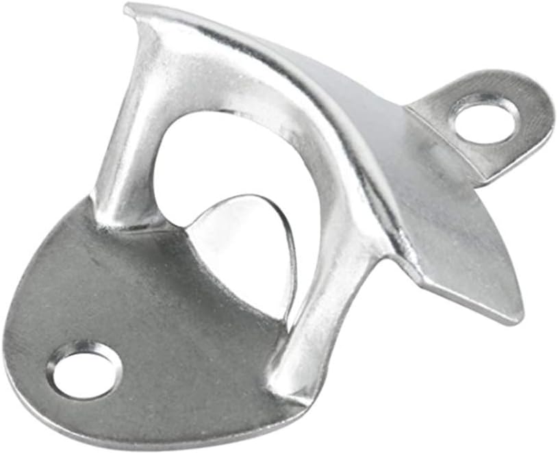 20 Pack Bottle Opener Wall Mounted, Vintage Beer Bottle Opener with Screws for Bars KTV Hotels Homes, (Silver)