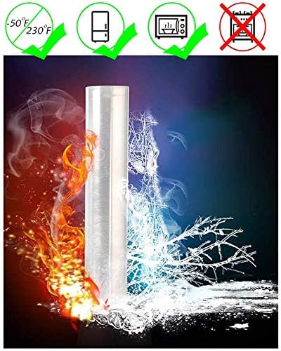 Plastic Cling Wrap Dispenser With Slider Cutter - Refillable Food Wrap Stretch Clear Film 12 Inch 650 Ft (Cutting Box + Cling Film)