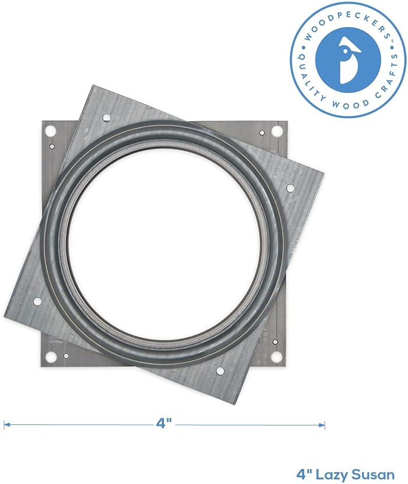 Lazy Susan Hardware, 4 inch, 350 lbs. Load Capacity, Pack of 5 Steel Lazy Susan Turntable Ball Bearing, by Woodpeckers