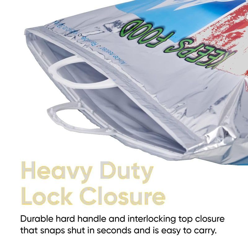 Superio Hot and Cold Insulated Bags for Food Delivery, Grocery Shopping Bags, Food Storage for Hot and Frozen Food for Travel, Disposable Cooler Bag, Reinforced Thermal Lunch Bag (5, 16"x19.25")