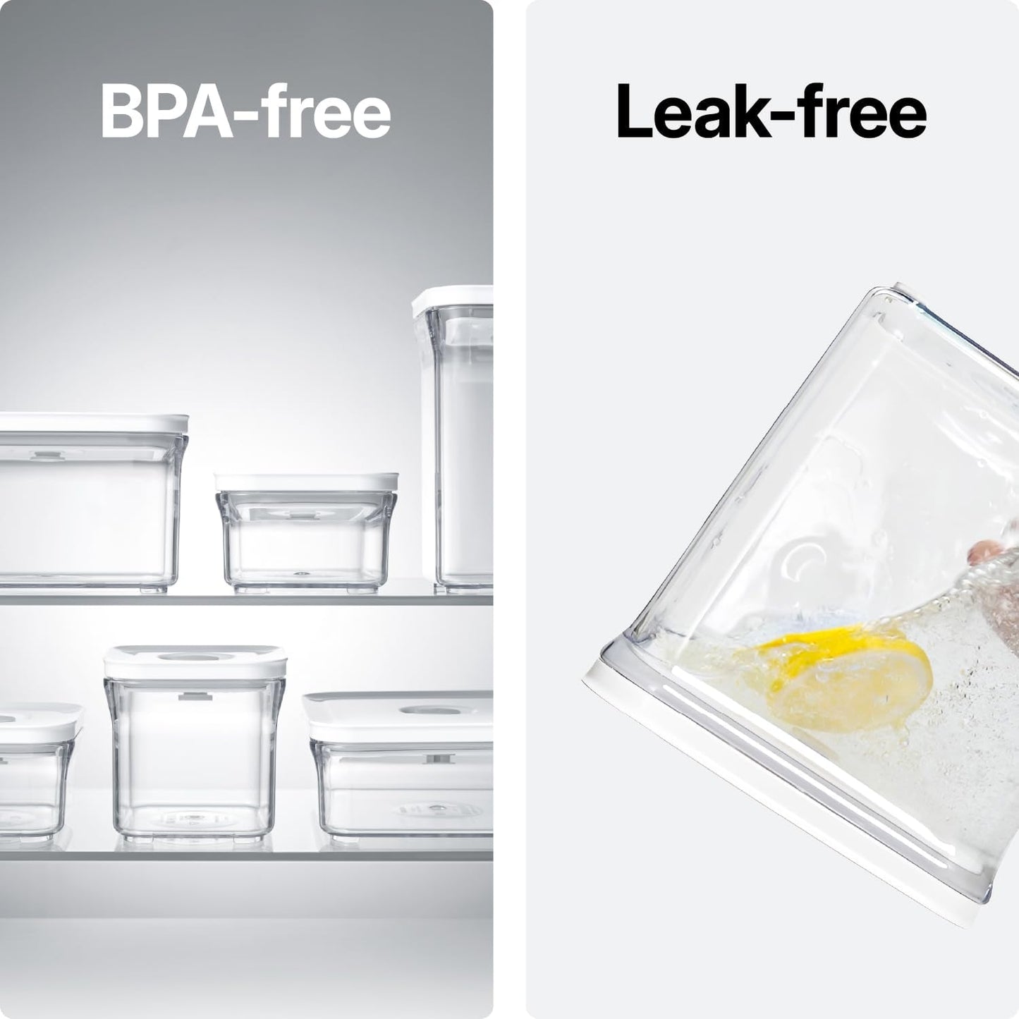 Premium Airtight Food Storage Containers, Mini 9P/SET include Vacuum Sealer, Smart One-Click Seal Lid, No Hinges, 100% Leak Proof, BPA-FREE, Dishwasher, Freezer & Microwave Safe