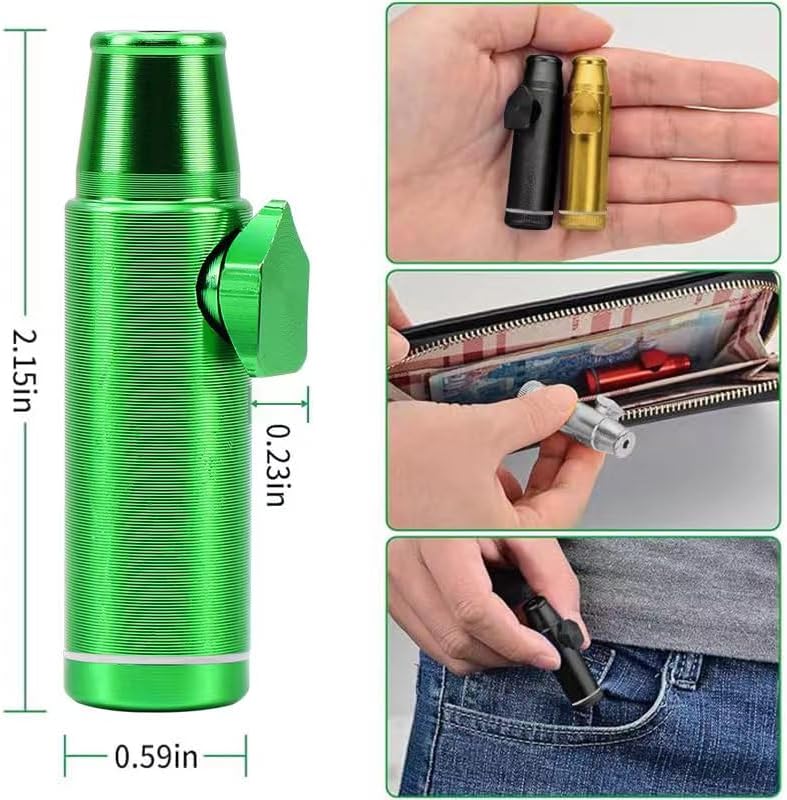 3 Pack Mini Pepper Shaker,Premium Metal Spice Dispenser and Sweetener Portable Travel Storage (Anodized Aluminum)