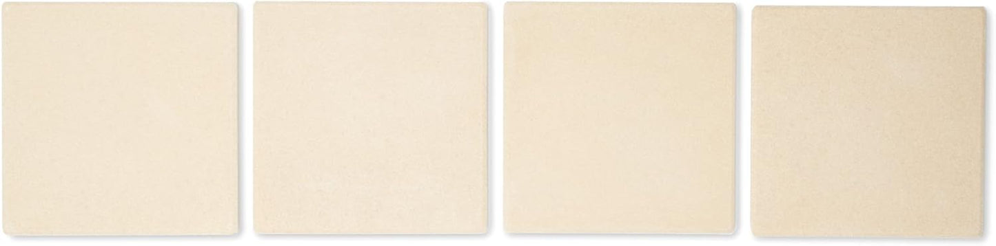 Outset 76176 Pizza Grill Stone Tiles, Light Brown, Medium, Set of 4