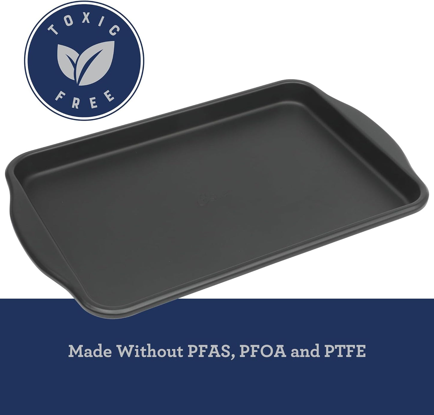 Oster Teston 13 x 9 Inch Nonstick Carbon Steel Cookie Sheet - Matte Black