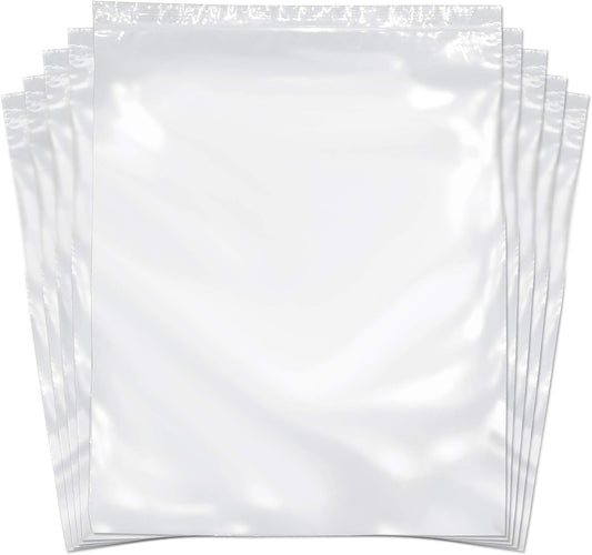 SNL Quality Zipper Lock Extra Large Jumbo Reclosable Clear Disposable Plastic Bags, Strong | 12" X 15" - 2 MIL - 100 Bags
