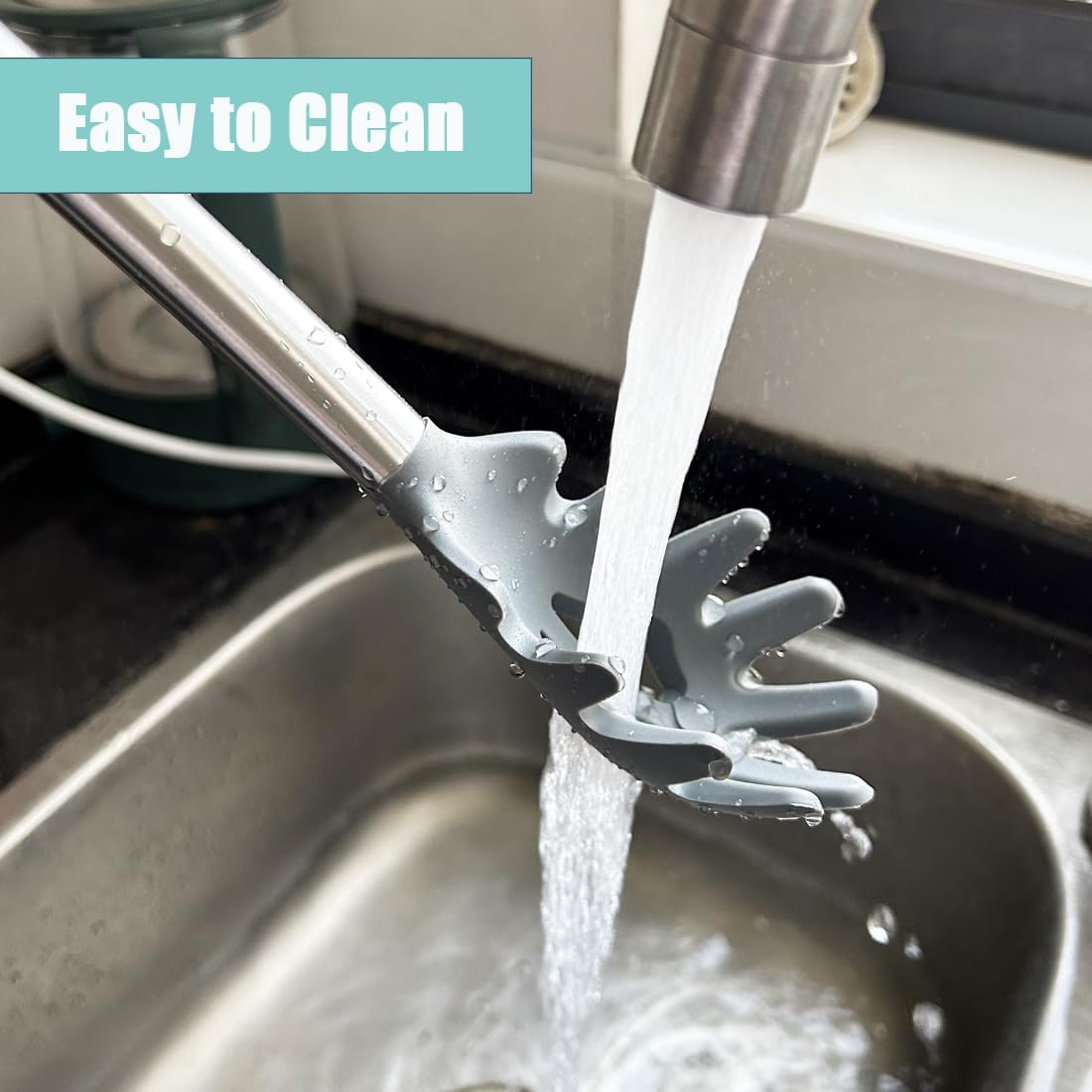 Silicone Pasta Fork, Spaghetti Server, Professional Pasta Server Spoon Heat Resistant Noodle Spoon, Spaghetti Strainer Best Cooking Tools