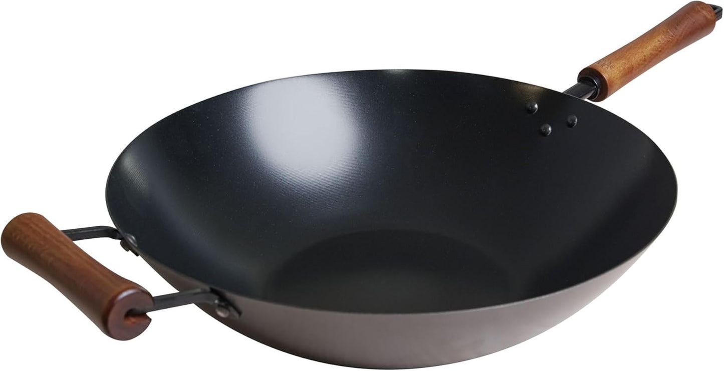 JOYCE CHEN Classic Series 14-Inch Ceramic Nonstick Carbon Steel Wok