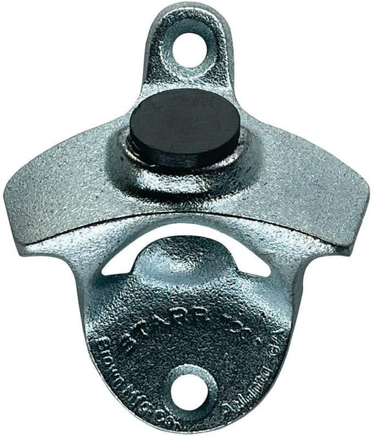 STARR “X” Wall Mounted Bottle Opener – Magnetic Bottle Cap Mount | Heavy-Duty Cast Iron, Classic Vintage Design