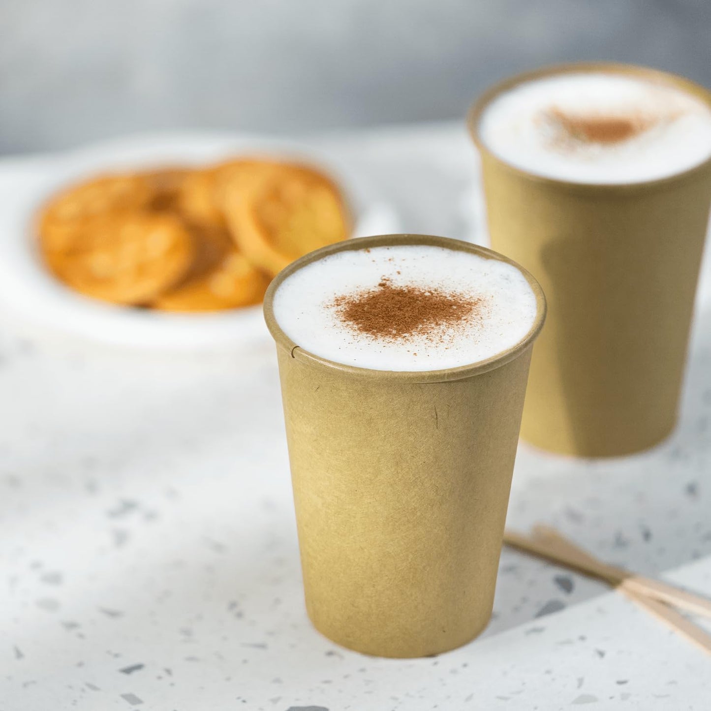 Karat 10oz Kraft Paper Coffee Cups [1,000 ct] Disposable, Leak-Resistant Double Poly-Lined Hot Cups | Ideal for Cafes & Offices, 90mm