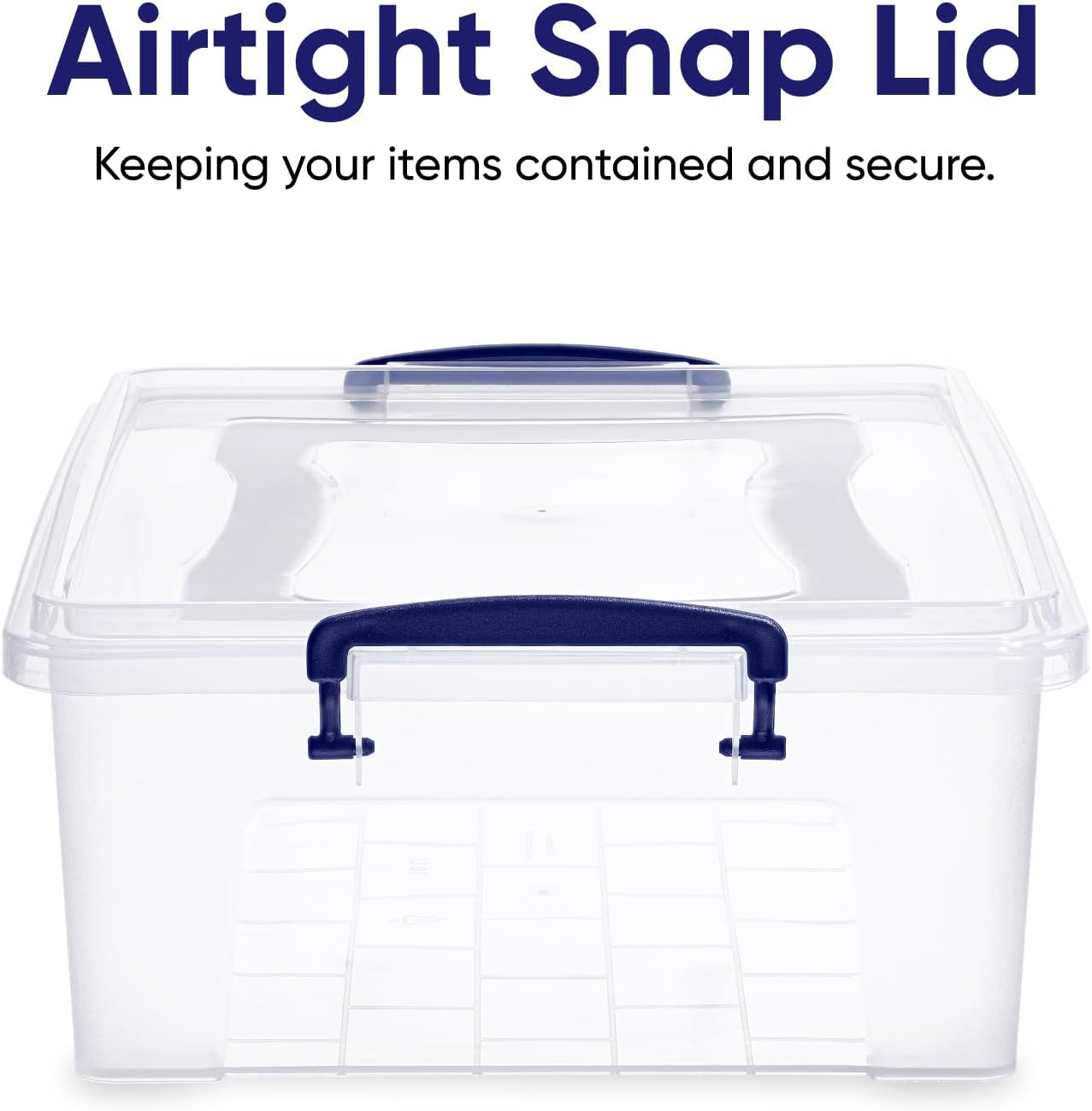 Superio Storage Bins with Lids, Clear Plastic Containers for Organizing, Stackable Totes, BPA Free, Odor Free, Organizer Boxes for Home, and Dorm (4 Pack, 22.7 Qt)