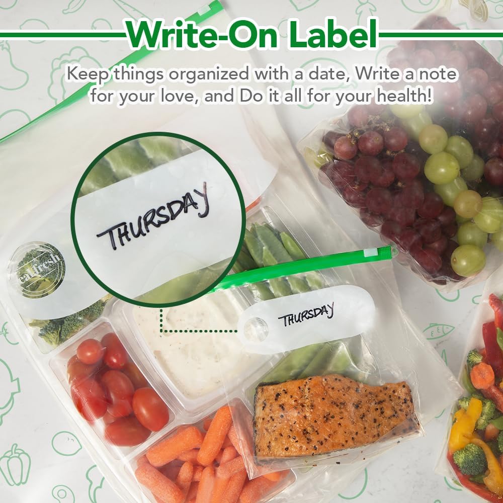 2 Gallon Slider Storage Bags 240 Pack — Jumbo Reusable Freezer Bags with Expandable Bottom, BPA Free, Microwave Safe, Clear Heavy Duty Bags