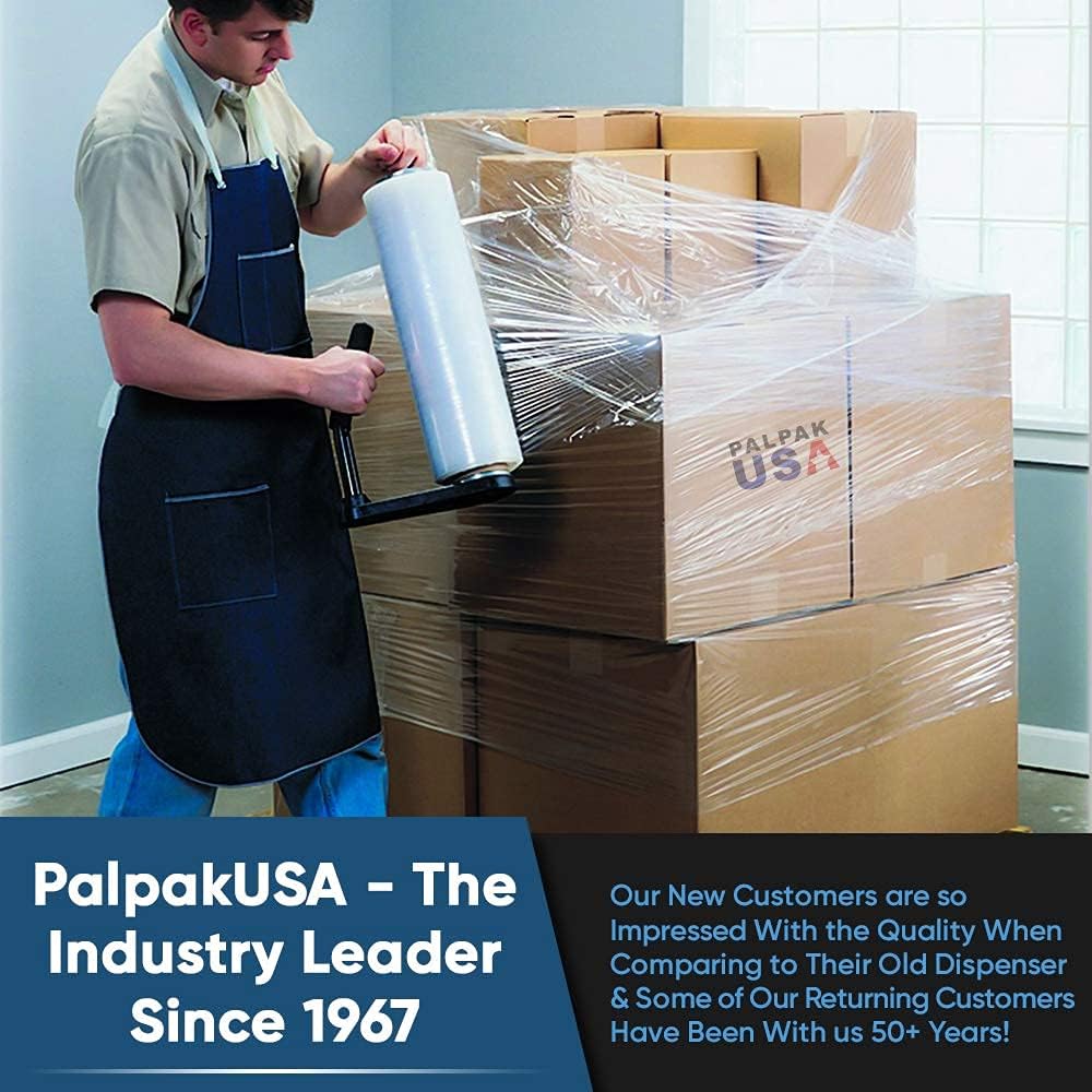 New! PalPak300 BACKSAVER - Best Selling Stretch Film Dispenser with Extended Handle, Industrial Strength for Packing Wrap, Holds 14"-20" Rolls with Adjustment Furniture, Boxes & Pallets (6 Pack)