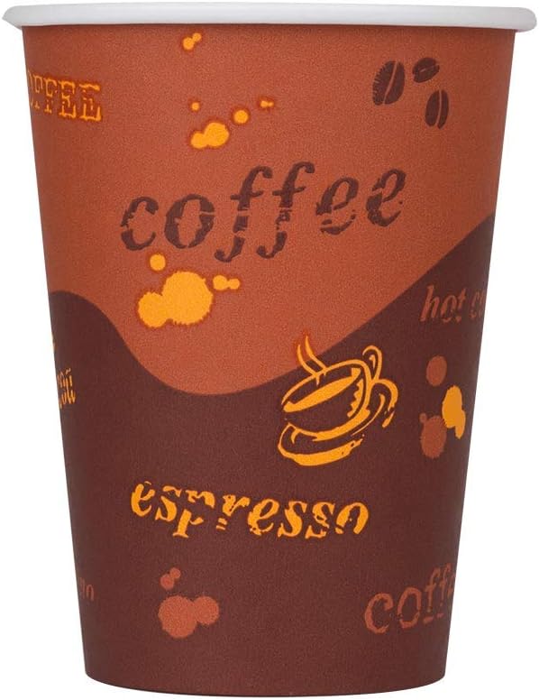 Karat 12 oz Paper Hot Coffee Cups [1000 ct] Disposable, Leak-Resistant Double Poly-Lined Cups for Hot Beverages - Ideal for Cafes & Restaurants, 90mm (C-K512)