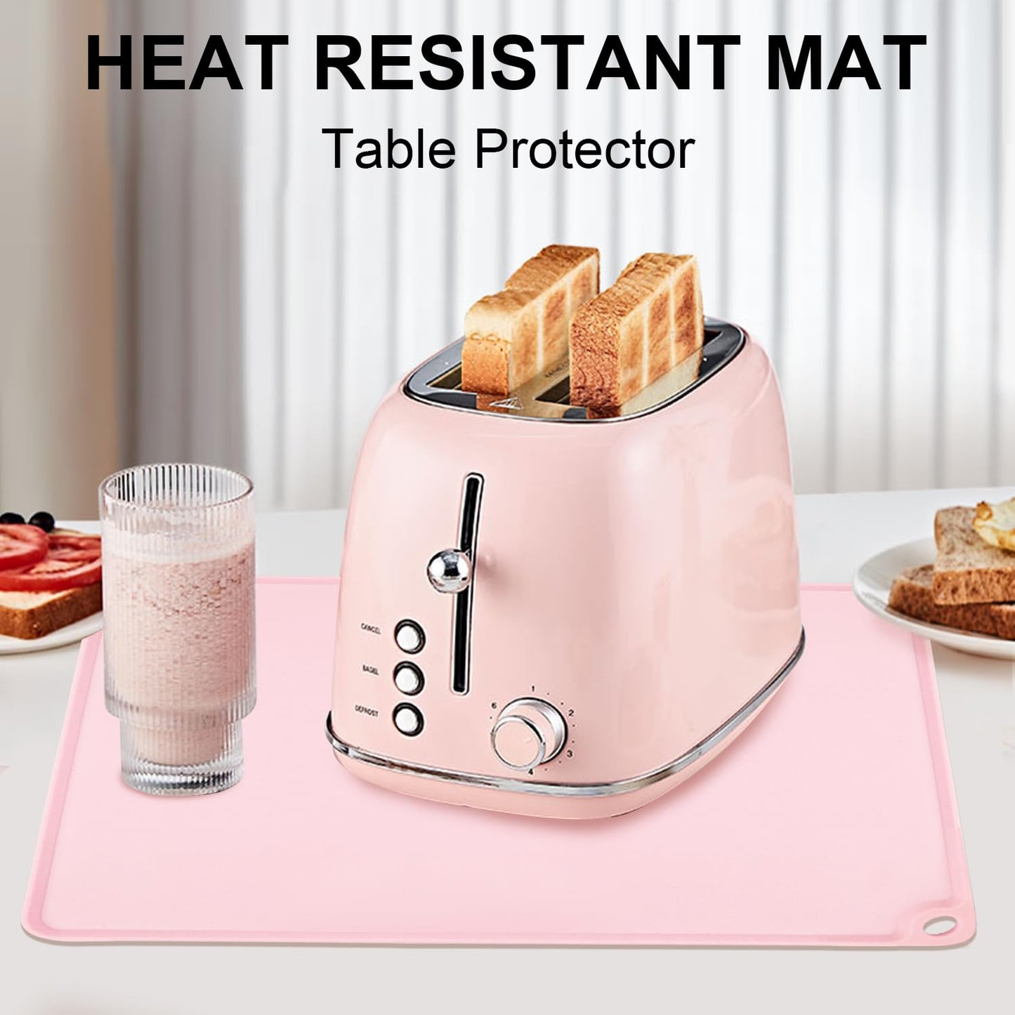 Kids Silicone Cloud Shape Non Slip Placemat for Baby Toddlers - Portable Food Mat, BPA Free Reusable for Travel and High Chairs - Easy to Clean and Roll Up (Pink)