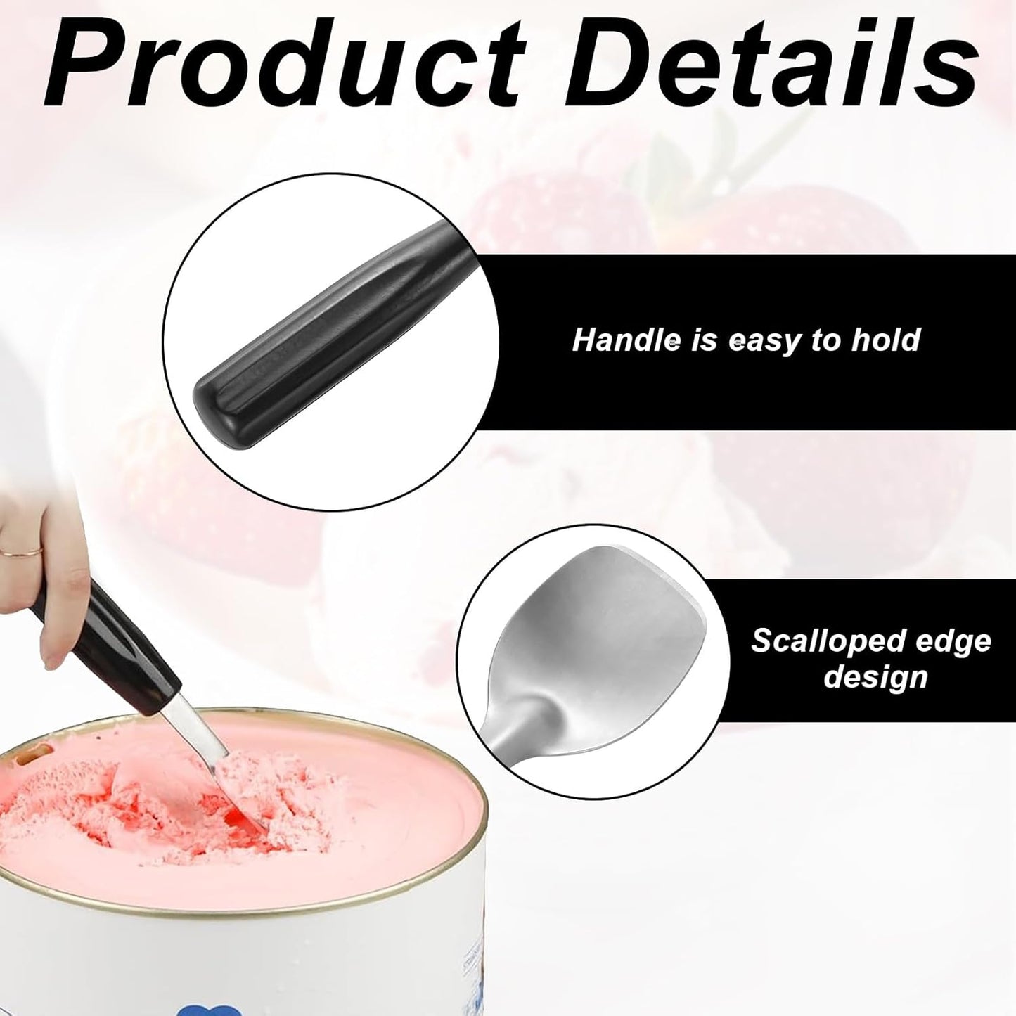1 Pcs Ice Cream Spade,Ice Cream Scoop,Ice Cream Scooper,Ice Cream Scoops Best Rated,For Hard Or Creamy Ice Cream, Durable Bend Proof Flat Ice Cream Paddle, Easy Scooping Dishwasher Safe