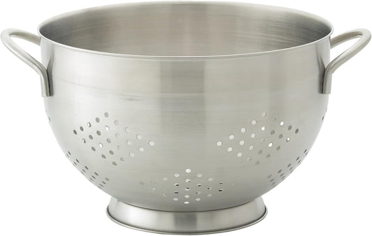 HIC Kitchen Pierced Colander, 18/8 Stainless Steel, 10-Inch Bowl, 5-Quart Capacity