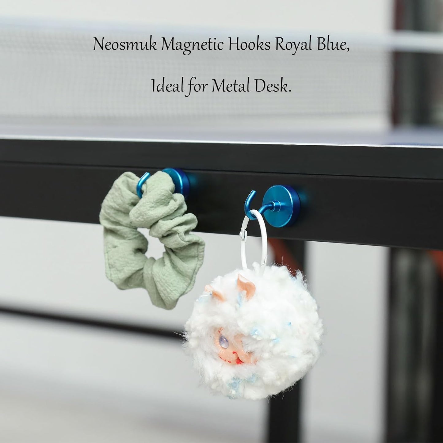 Neosmuk Magnetic Hooks Heavy Duty,Strong Magnet with Hook for Fridge, Super Neodymium Extra Strength Industrial Hooks for Hanging, Magnetic Hanger for Toolbox, Cruise, Grill(RoyalBlue,10 Pack)