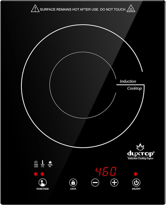 Duxtop Built-in Induction Cooktop, Portable Countertop Burner, Sensor Touch Induction Burner, 170-Minute Timer, Safety Lock, 1800W BT-200T1/8600BI