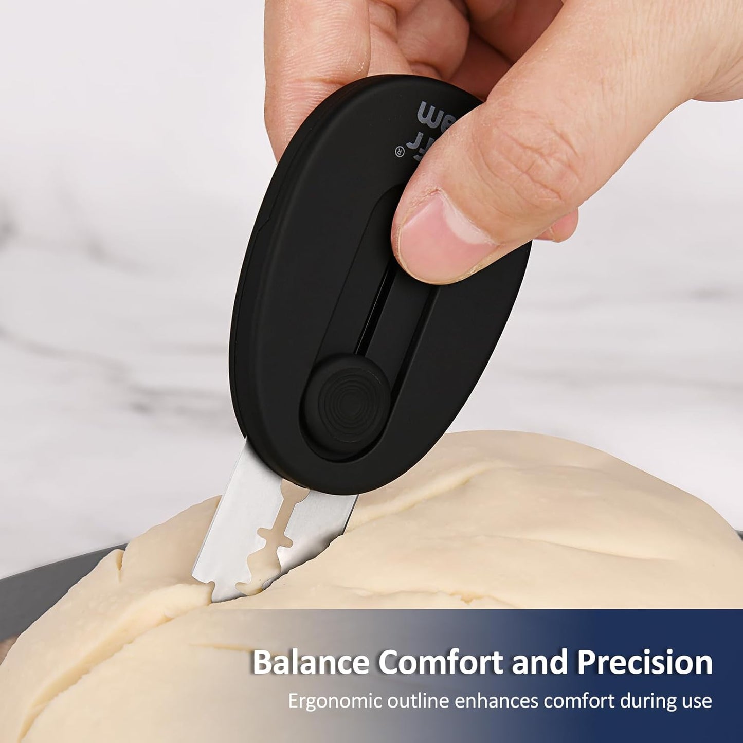 Extractable & Magnetic Bread Lame Dough Scoring Tool, Professional Sourdough Scoring Tool for Sourdough Bread Baking & Bread Making Tools 10 Razor Blades - Black