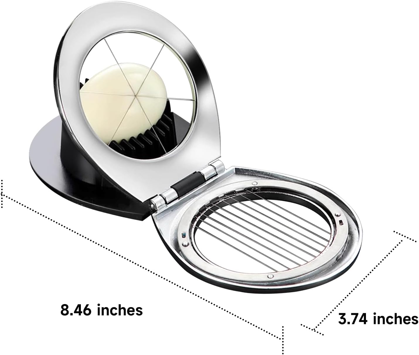 Egg Slicer for Hard Boiled Eggs,Egg Cutter,Strawberry Slicer,Heavy Duty Aluminium Tomato Slicer,Stainless Steel Wire Multipurpose, Dicer for Soft Fruit Mushroom,Suitable for Home, Picnics