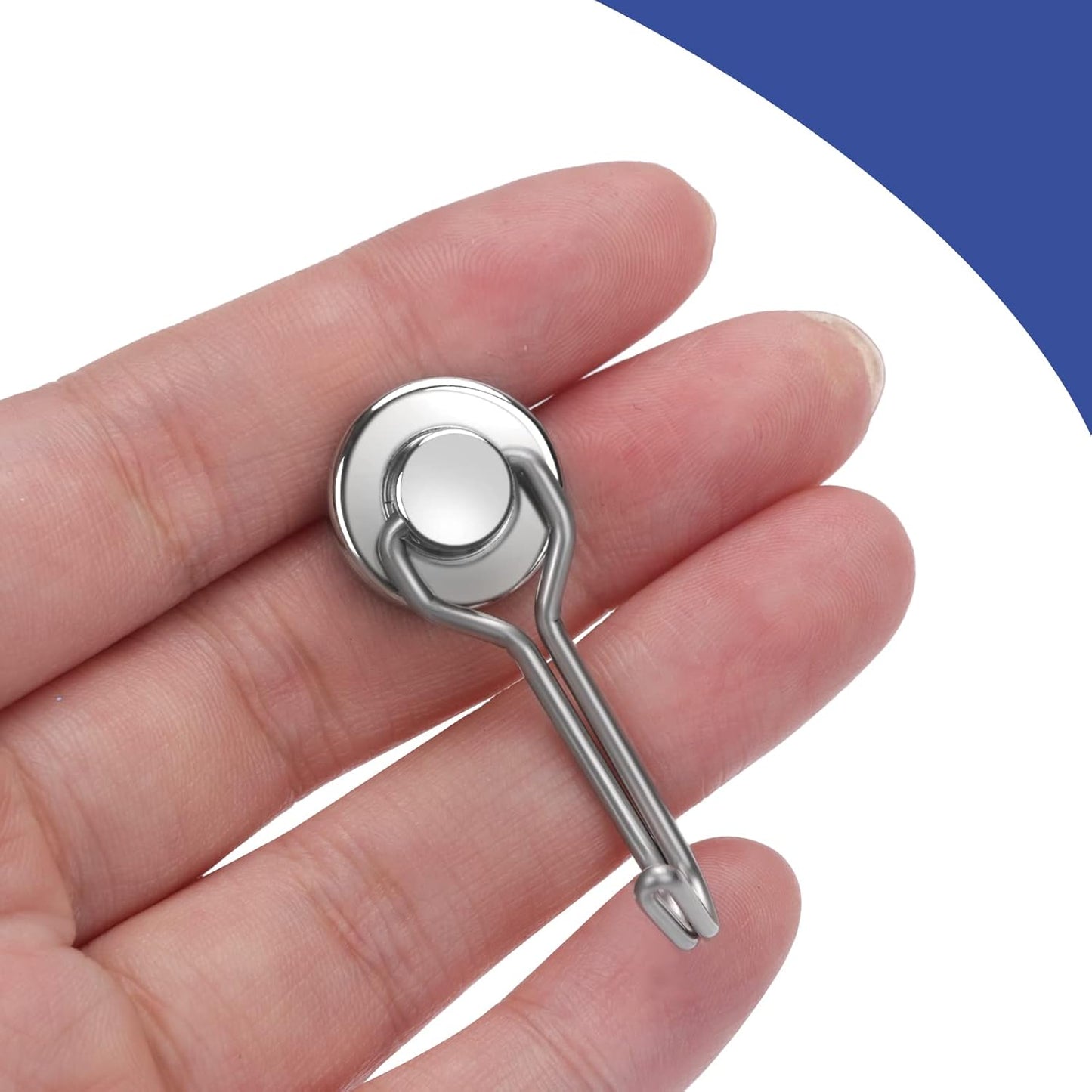 E BAVITE Swivel Swing Magnetic Hook New Upgraded, 30LB（20pack） Refrigerator Magnetic Hooks,Strong Neodymium Magnet Hook, Perfect for Refrigerator and Other Magnetic Surfaces, 60mm(2.36In) in Length