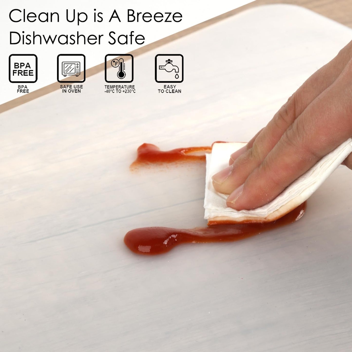 Oversize Silicone Placemat, 31.5 * 23.6" Food-Grade Flexible Silicone Table Mat for Baking Pastry Non-Stick, Kids Nonslip Dinner Placemat Heat Resistant Waterproof Countertop Protector, Translucent