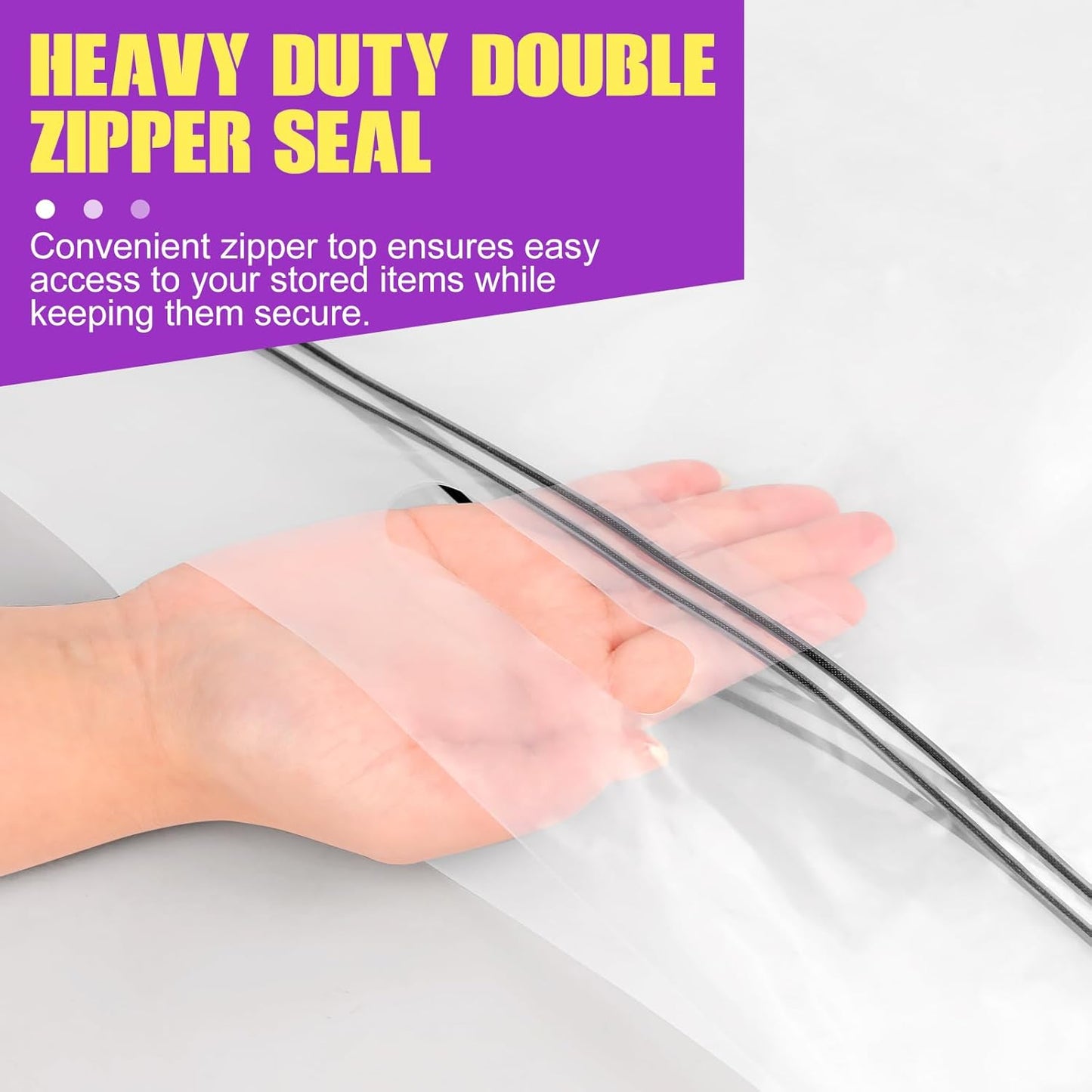 25 Gallon Extra Large Storage Bags 35”x 24”Resealable Clear Bags with Handle 4 Mil Thick Heavy Duty Big Bag for Clothes Pillow Travel Moving,Bedding,Shoes and Toys Storage, Pack of 12