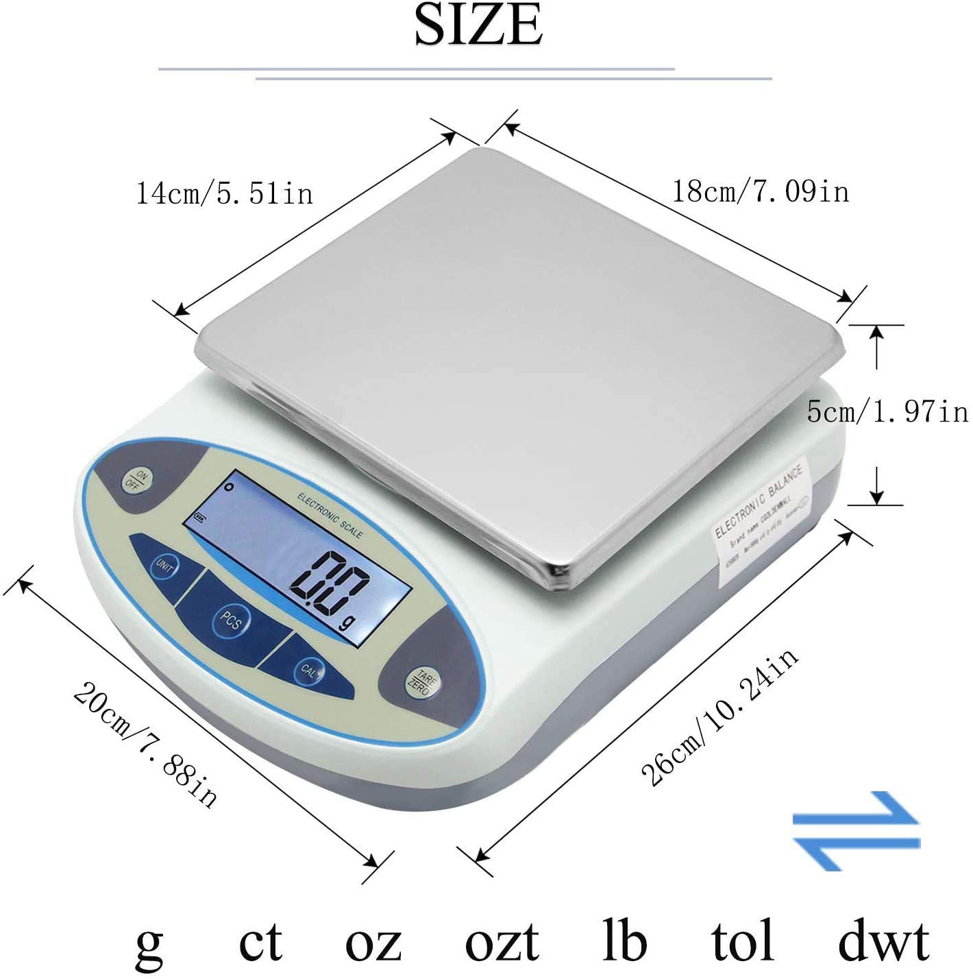 CGOLDENWALL Lab Scale 15kgx0.1g Digital Precision Scale Electronic Balance Laboratory Weighing Industrial Scale Kitchen Counting Scale Scientific Scale Calibrated 110V (15kg, 0.1g)
