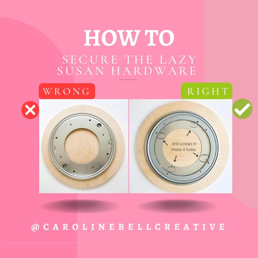 Lazy Susan Hardware, 6 inch, 500 lbs.Load Capacity, Pack of 2 Steel Lazy Susan Turntable Ball Bearing, by Woodpeckers