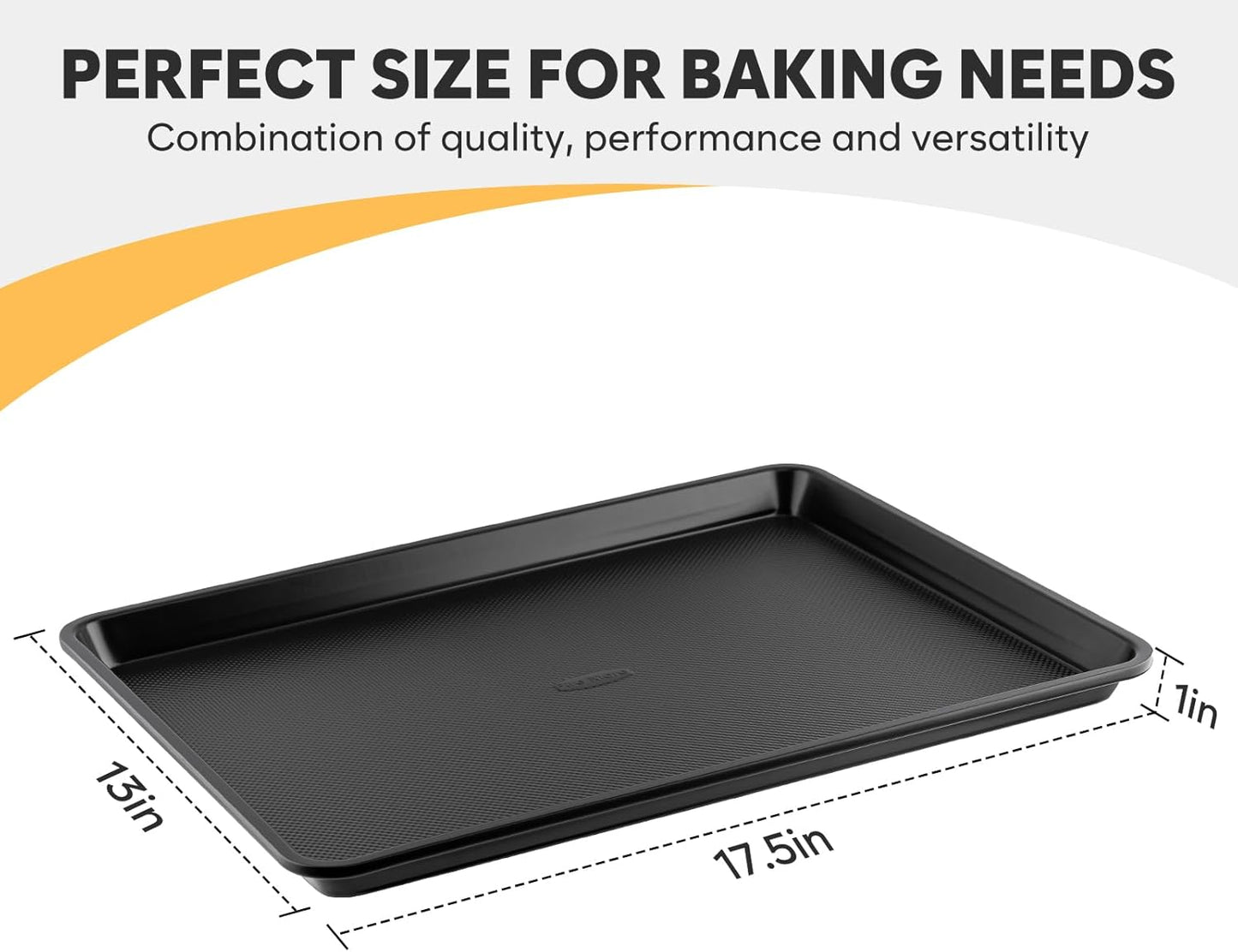 Cookie Sheet for Baking, Ceramic Half Baking Sheet Pan, Thicker Carbon Steel Baking Sheet Non Stick, 17.5 x 13 Inch Baking Tray for Oven