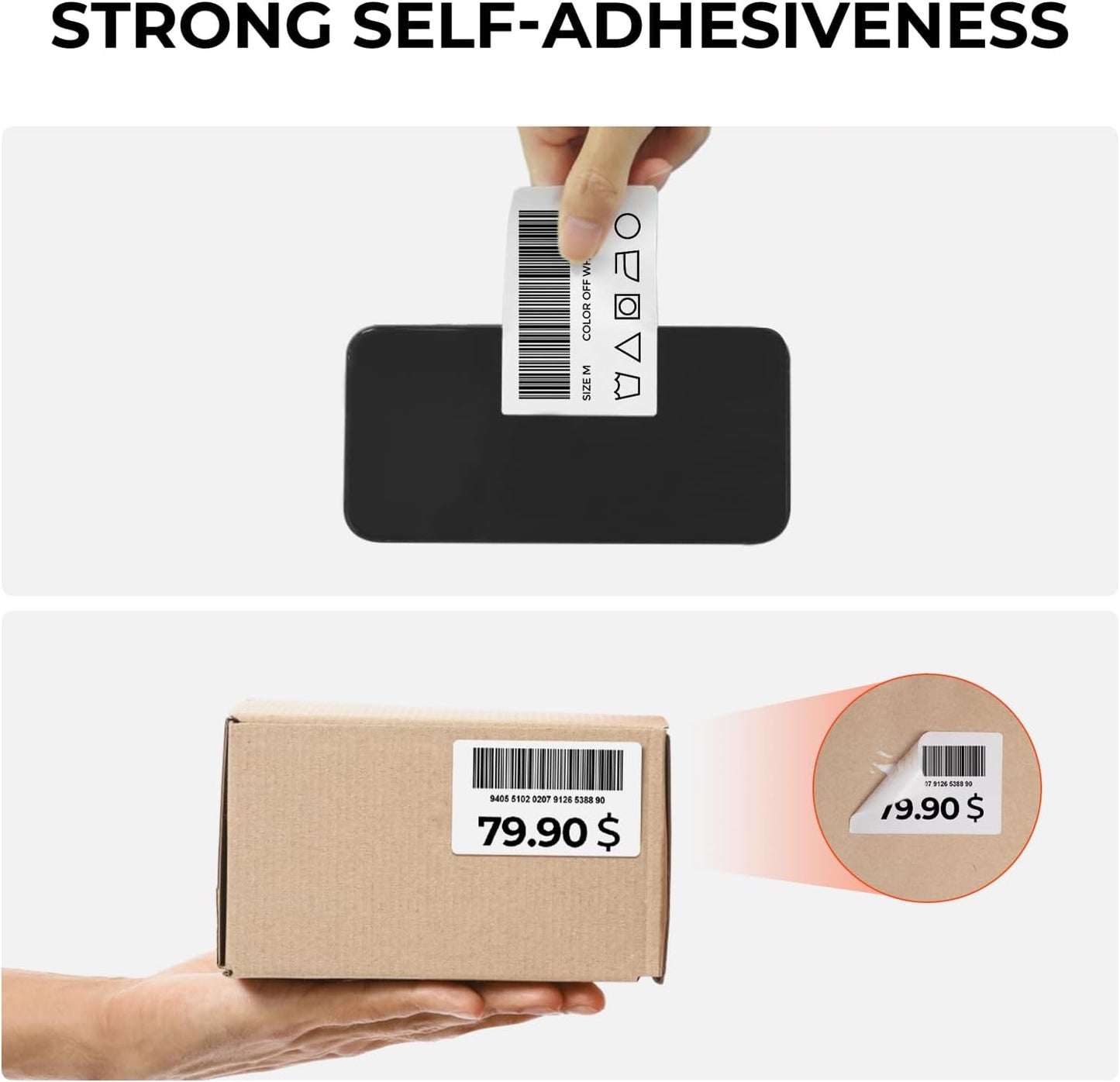 MUNBYN 3x2 Inch White Thermal Labels, Thermal Sticker Labels for Price, Barcode, Mailing, Name, 500 Sheets/1 Roll