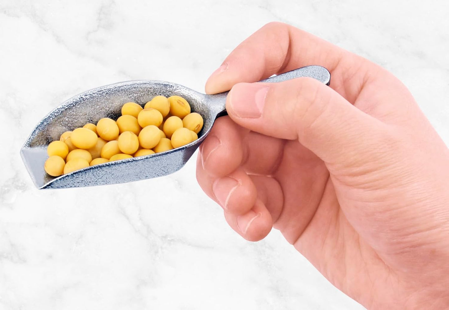 New Star Foodservice 34622 Cast Aluminum Flat Bottom Utility Scoop, 1oz, Extra Small Size, Silver (Hand Wash Only)