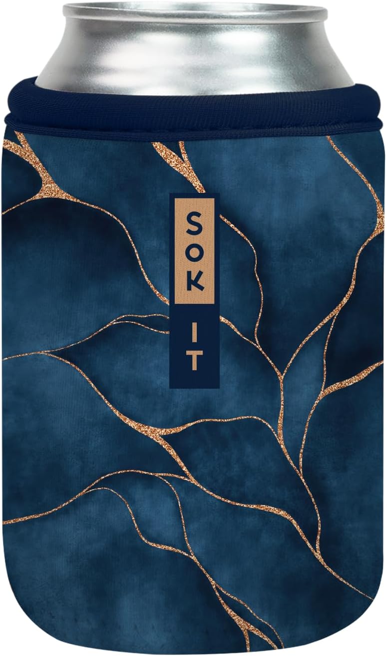 Sok It CanSok Sleeve for Beer & Soda Insulated Neoprene Cover (Midnight Hour, 12oz Can Sleeve)