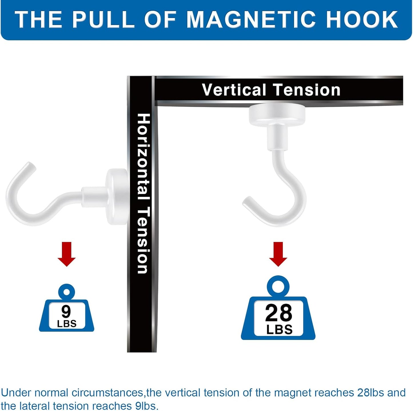 LOVIMAG Cruise Essentials - 28lbs Magnetic Hooks for Cabins, White Cruise Magnets for Door, Strong Magnetic Hooks for Hanging, Refrigerator, Ceiling, Grill - 12 Pack
