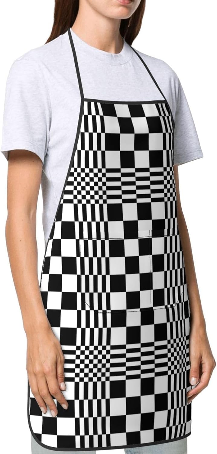 Women Men Bib Aprons Chef Cooking Aprons with Pockets for Kitchen Cooking BBQ Baking Grilling