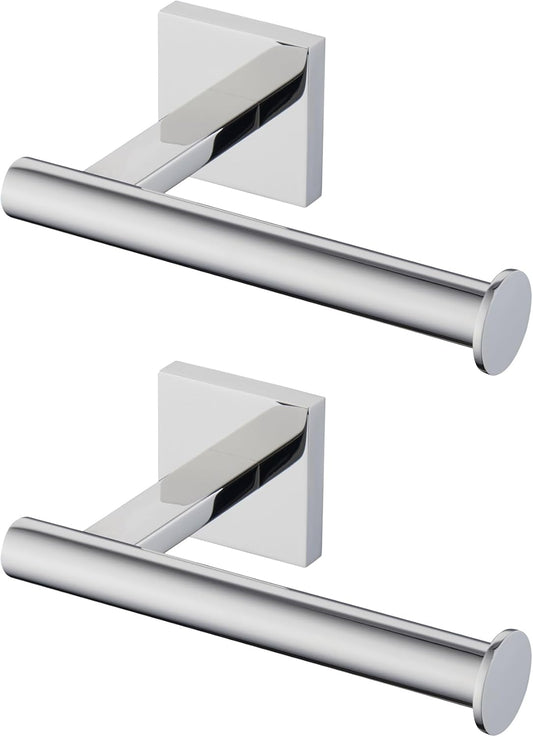 KOKOSIRI Toilet Paper Holder for Bathroom Toilet Roll Holder Hold Mega Rolls Wall Mounted, Polished Chrome Stainless Steel 2 Pack, B2008CH-P2