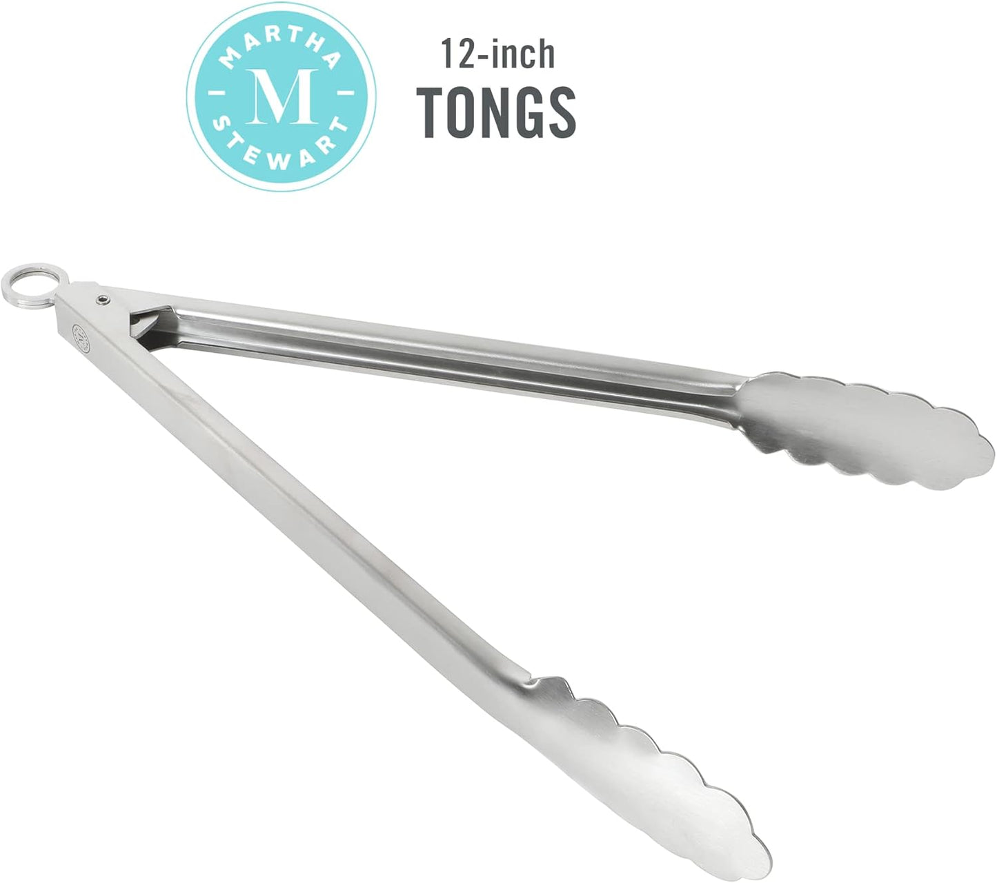 Martha Stewart Richburn 12" Tongs - Stainless Steel