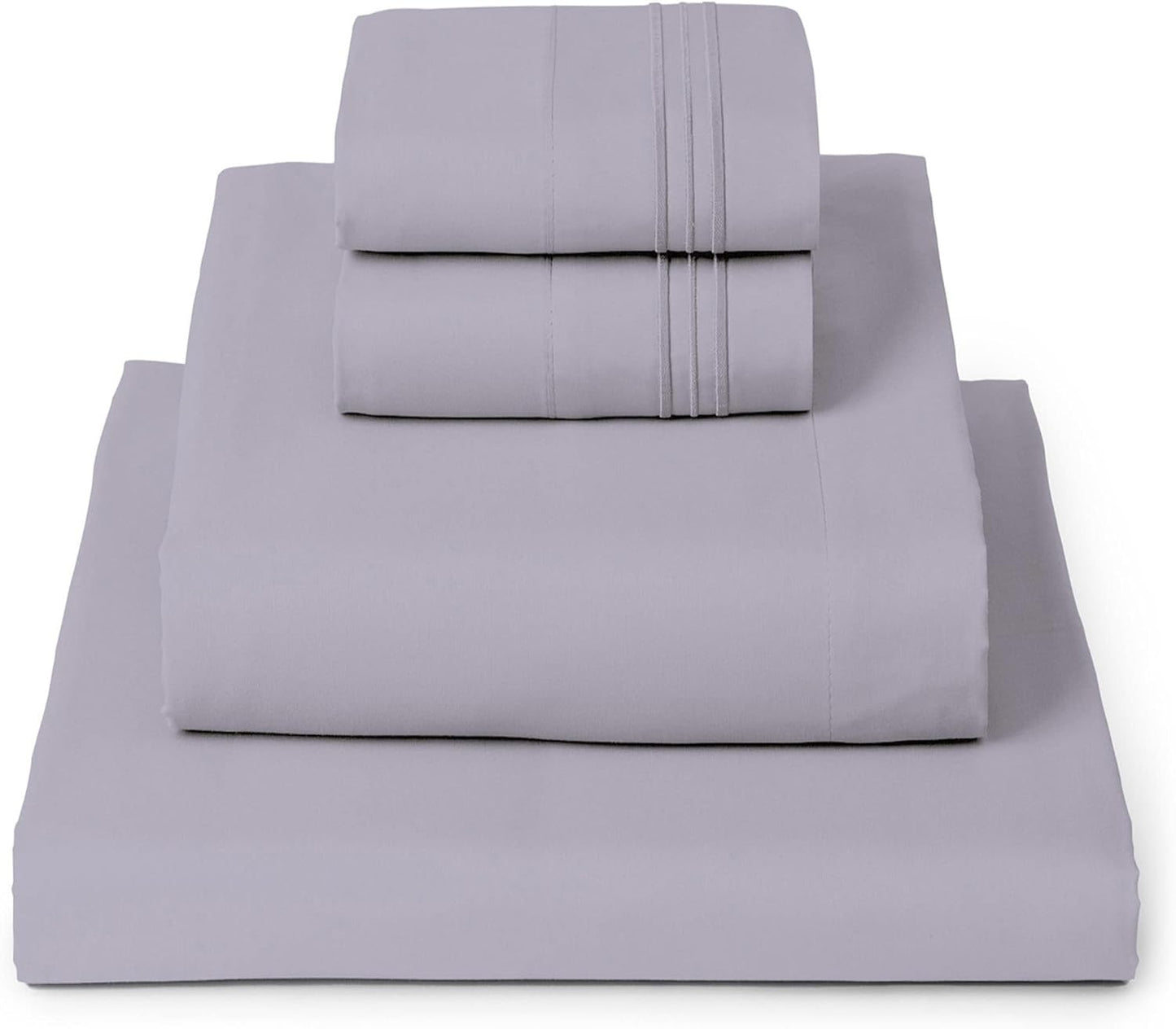Mellanni King Sheets Set - 4 PC Iconic Collection Bedding - Hotel Luxury, Extra Soft, Cooling Bed Sheets - Wrinkle, Fade, Stain Resistant (King, Lavender)