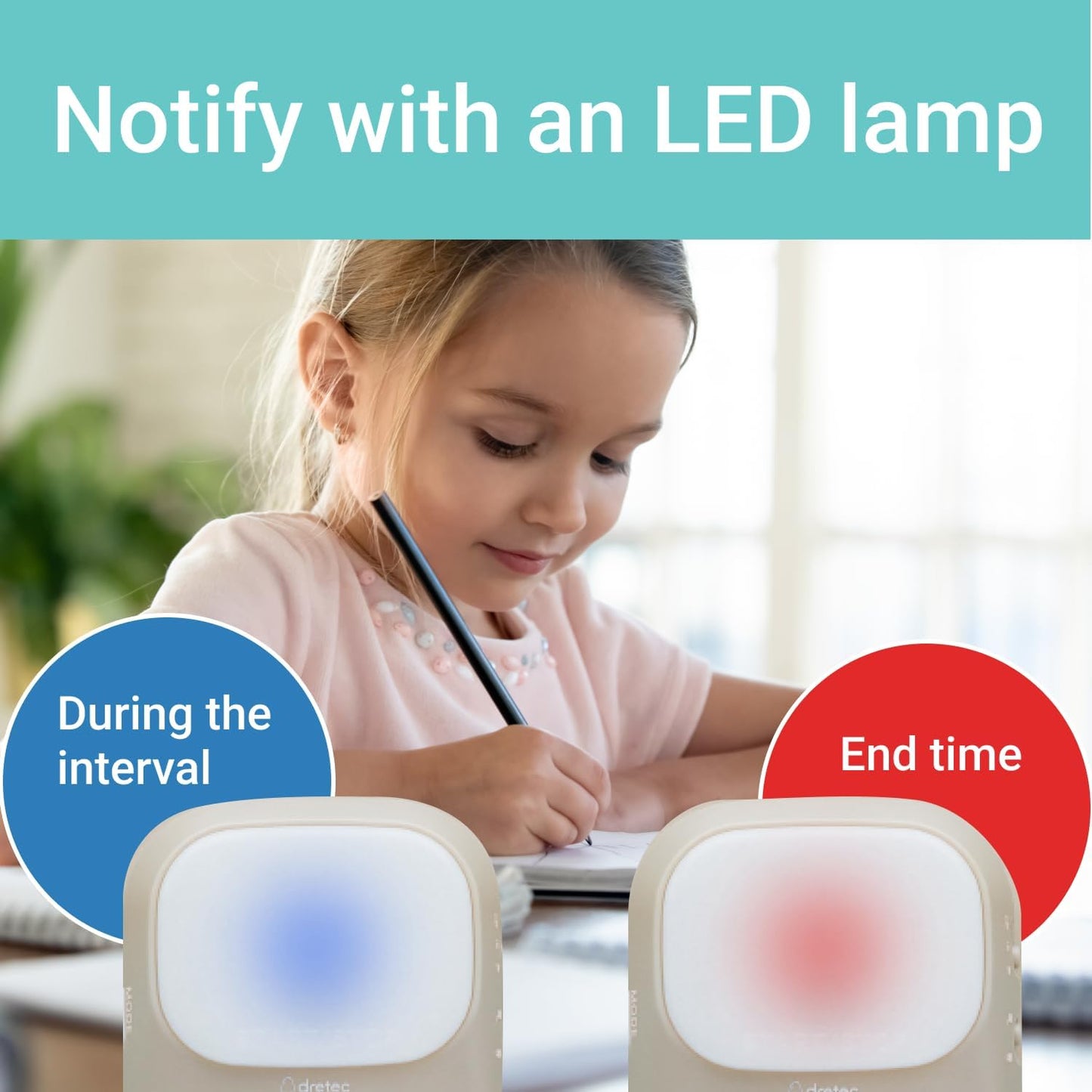 dretec pomodoro Timer, Productivity for Studying, Large Button, Interval,Darkgray