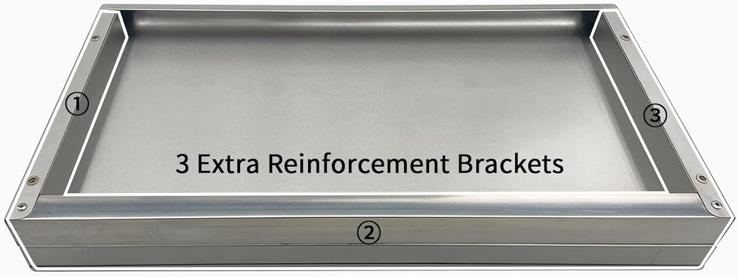 Stainless Steel Shelf 12"x48", Space-Saving Wall Mounted Shelving, 320lb Heavy Duty Steel Shelves with Easy-Clean Surface for Kitchen, Restaurant, Bar, Hotel (Commercial & Home Use)