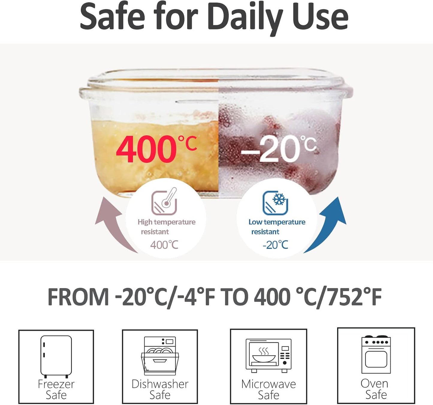 Glass Food Storage Containers with Lids Airtight 4 Pack, Glass Storage Containers with Lids for Food, Not Easy Broken & Leak Proof, Glass Containers with Lids for Oven/Dishwasher Safe, Blue