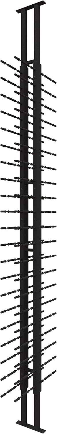 Ultra Wine Racks Floor-to-Ceiling Mount Display (2 Side, Double Deep, Black, Holds 84 Wine Bottles) - Modern Metal Wine Storage for Wine Cellars, Home Bars, Kitchens, & Dining Rooms