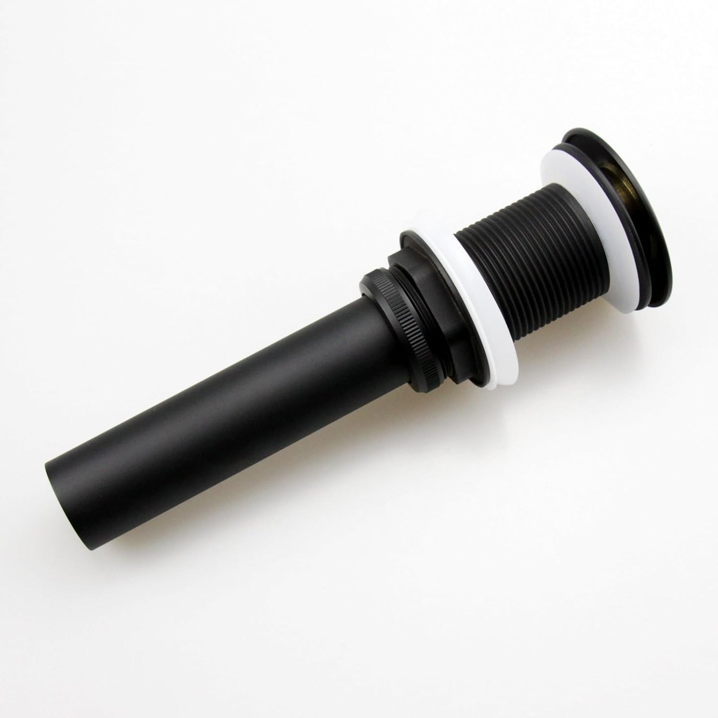 Bathroom Lavatory Vanity Vessel Sink Drain, Pop Up Drain Stopper Without Overflow, Black