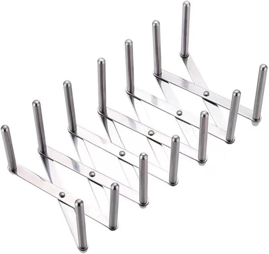 Pot Lid Organizer Pot Lid Holder Adjustable Pot Lid & Plate& Pans multipurpose Organizer Rack Holder Stainless Steel Dish Plate Drying Rack
