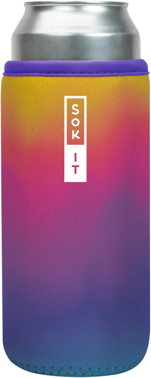 Sok It CanSok Sleeve for Beer & Soda Insulated Neoprene Cover (Twilight, 25oz Can Sleeve)