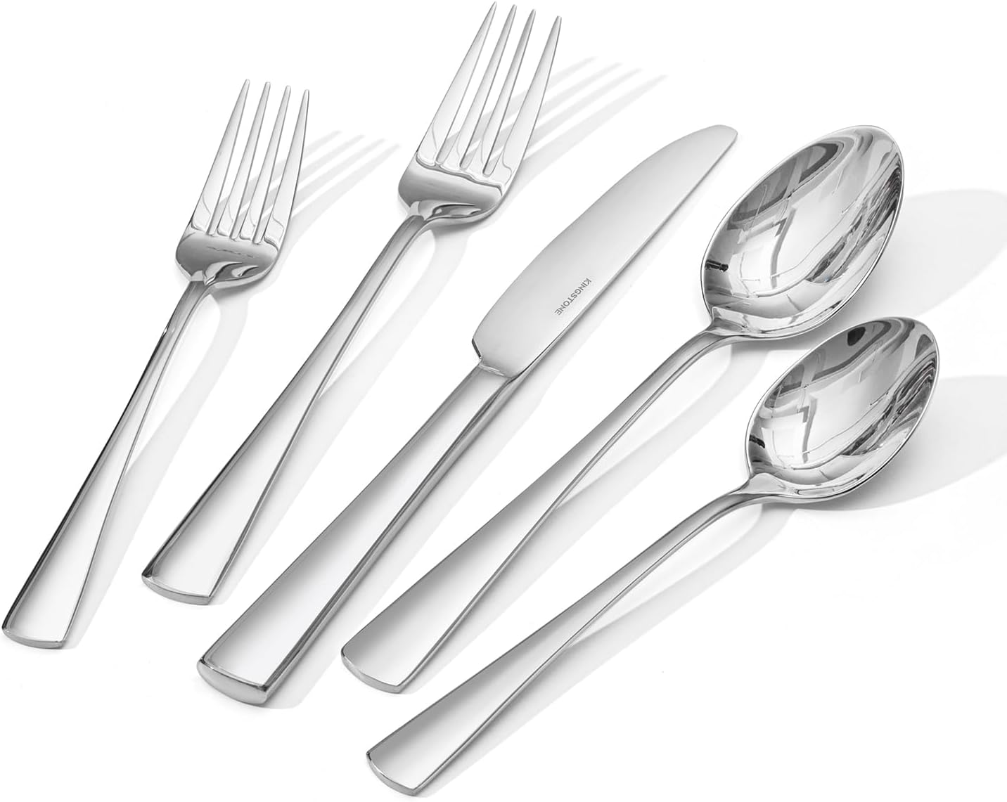KINGSTONE 18/10 Stainless Steel Flatware, 15-Piece Forged Silverware Set for 3, Mirror Polished Cutlery Set Dishwaher Safe for Home, Restaurant, Wedding, Party