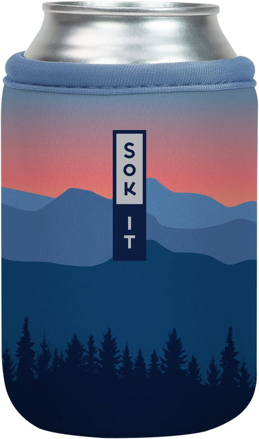 Sok It CanSok Sleeve for Beer & Soda Insulated Neoprene Cover (Blue Ridge, 12oz Can Sleeve)