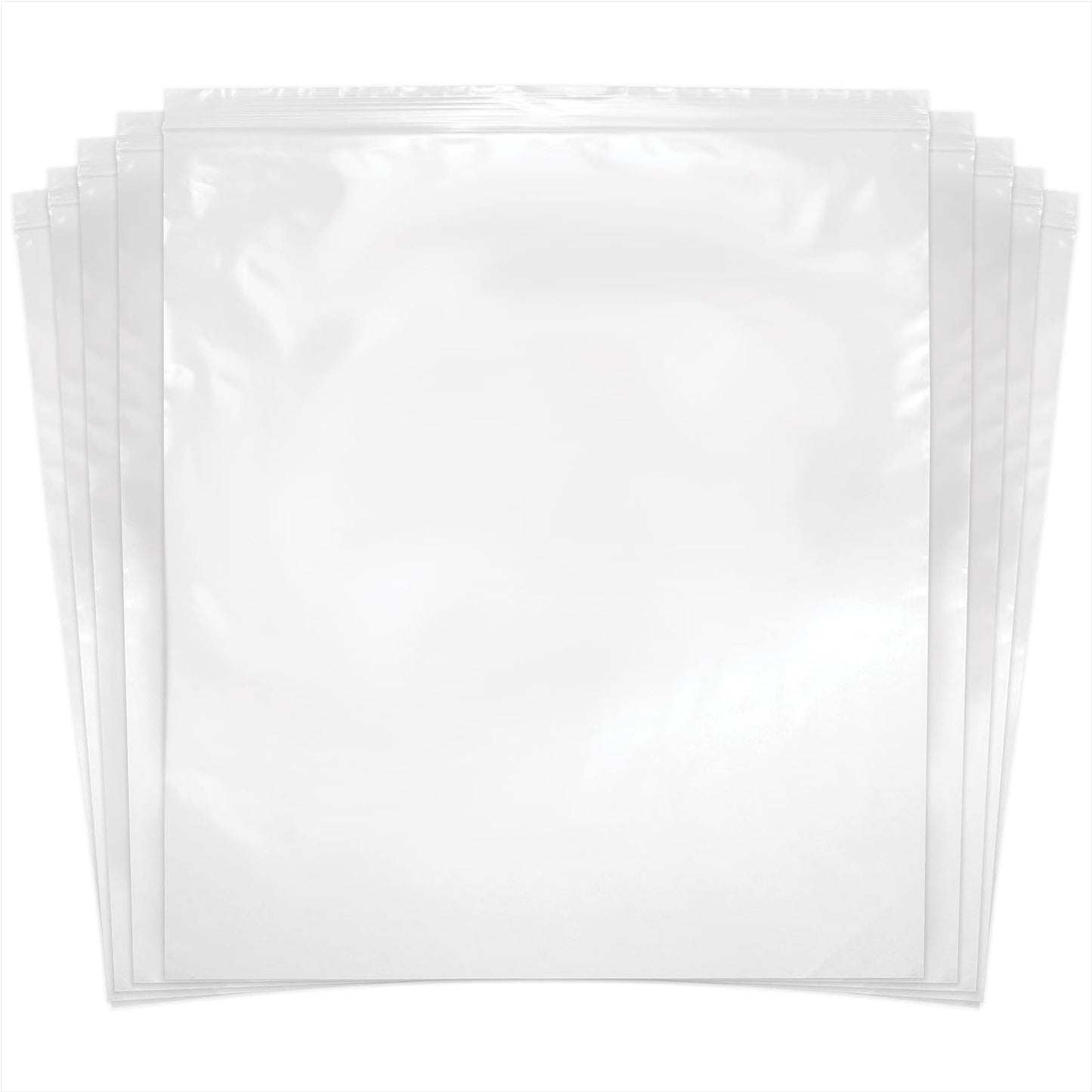 SNL Quality Zipper Lock Extra Large Jumbo '2 Gallon' Reclosable Clear Disposable Plastic Bags, Strong | 13" X 15" - 2 MIL - 100 Bags