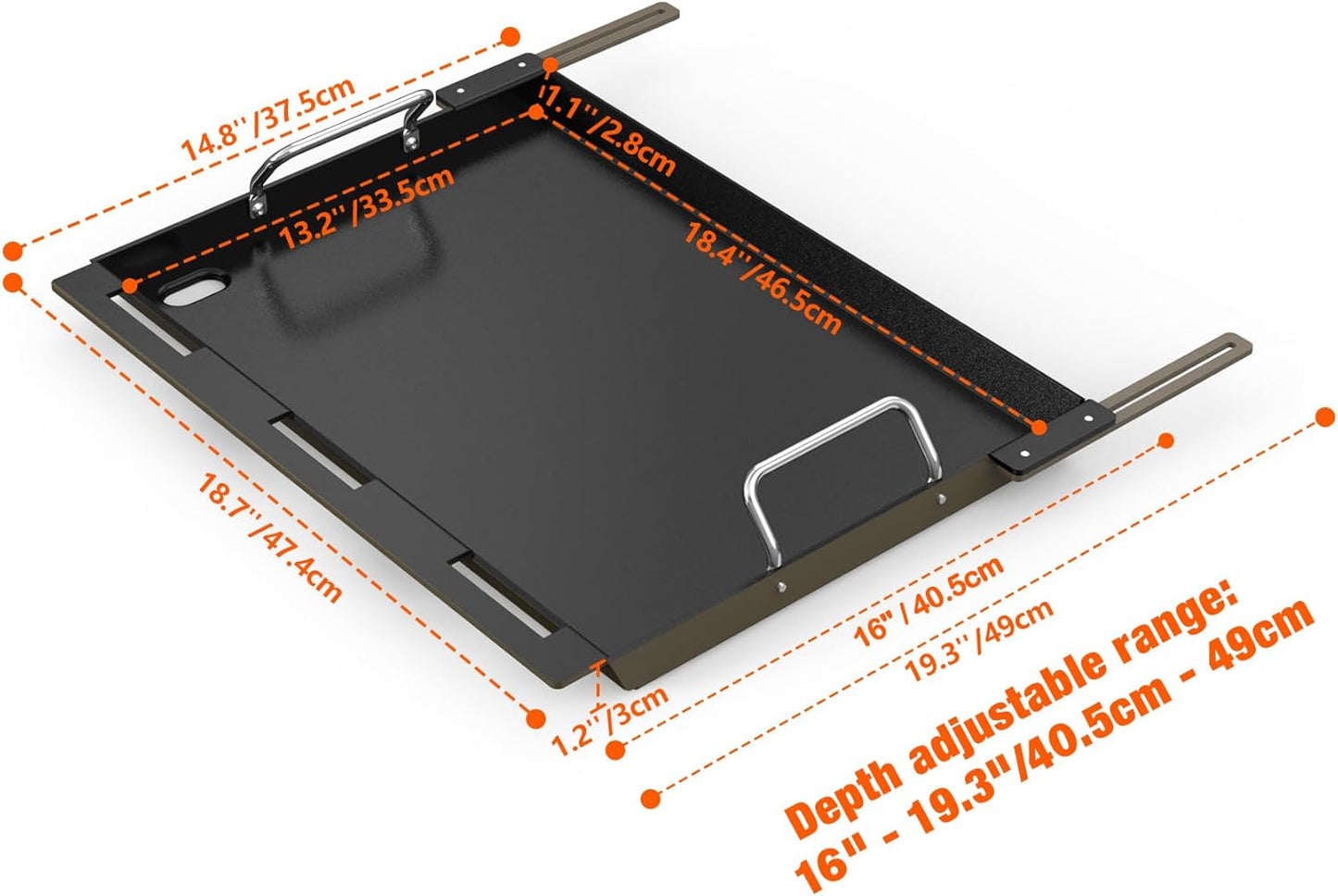 Stanbroil Universal Full Size Griddle Insert for Most 3-Burner Gas Grill - Compatible with Weber, Royal Gourmet, Cuisinart, Char-Broil, Nexgrill, Napoleon, Dyna-Glo, Monument Grills and More
